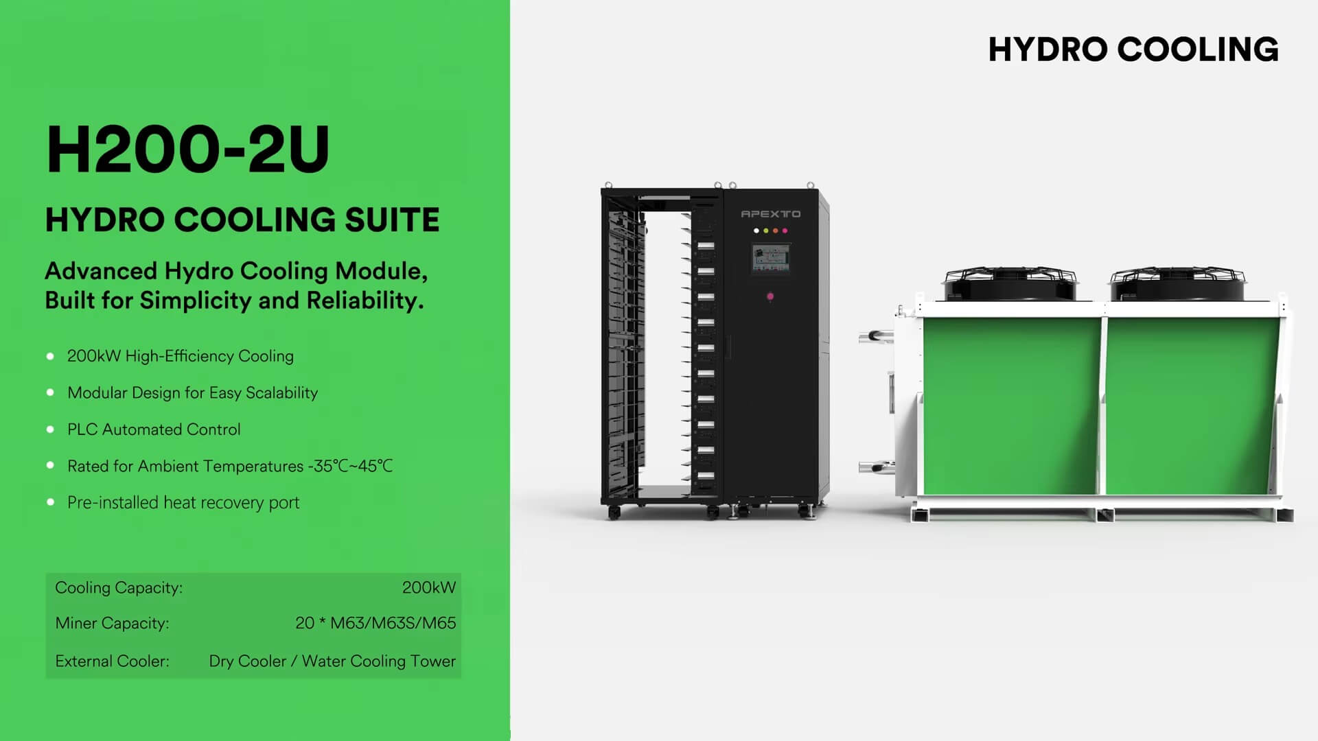 H200 Hydro Cooling equipment