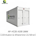 Conteneur d'extraction hydrodynamique Avalon Whatsminer à 100 emplacements