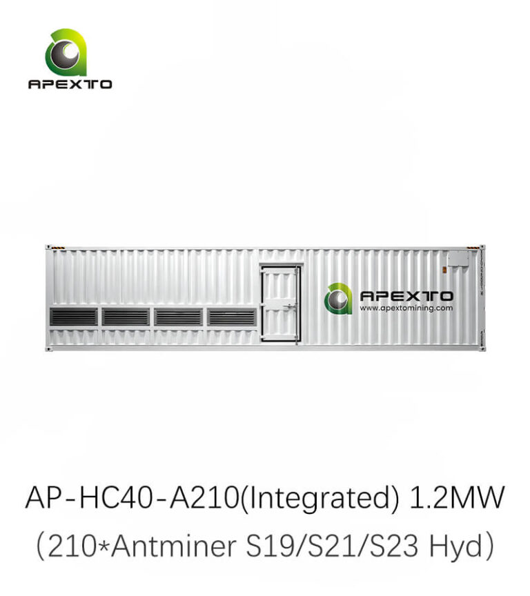 210-Slot Antminer Hydro Container For Bitcoin Mining