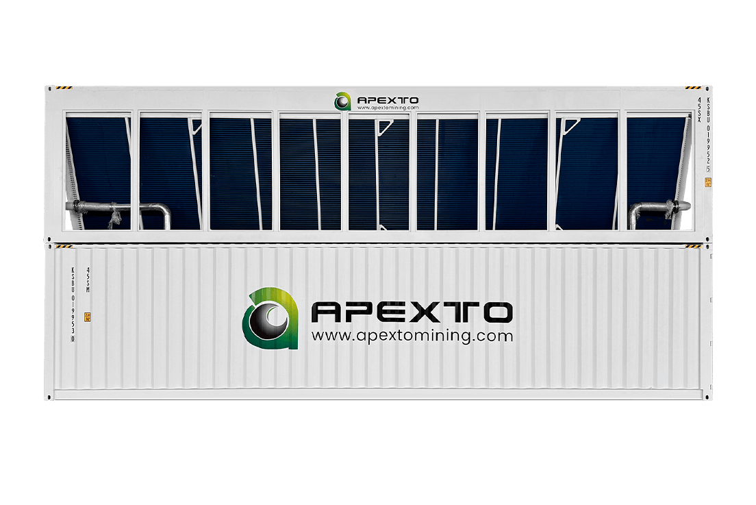 Contenedor de refrigeración hidráulica Antminer de 364 ranuras