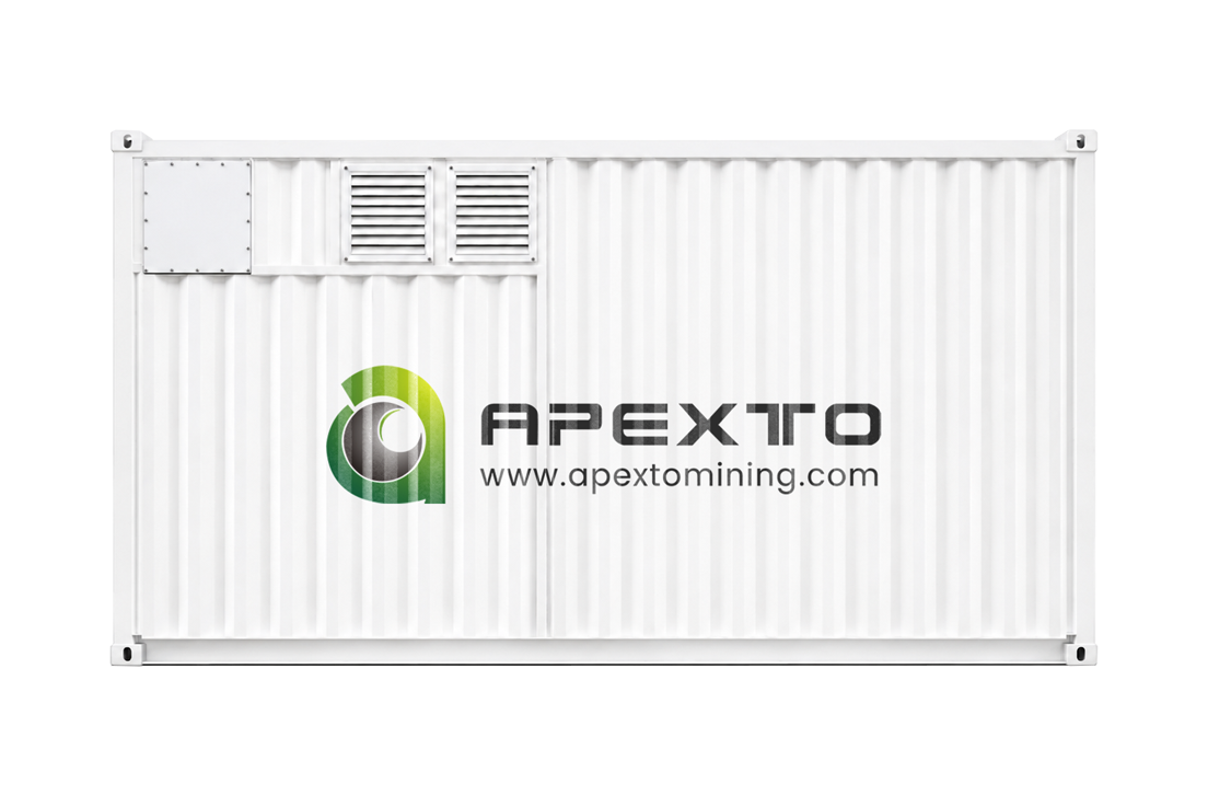 1MW 100-Slot Avalon Hybrid Hydro Mining Container