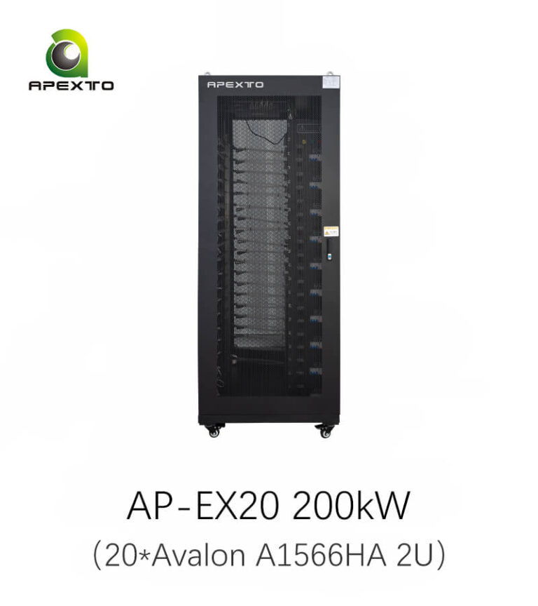 20-Slot Avalon Hydro Cooling Cabinet Mining Solution