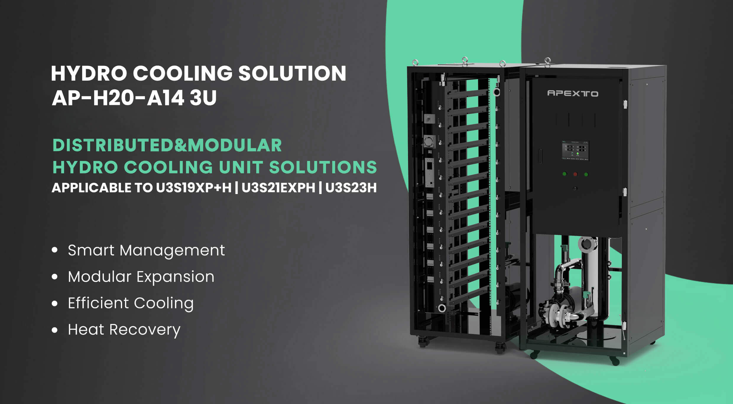 ビットコインマイニング用水冷ラック - Apexto Mining