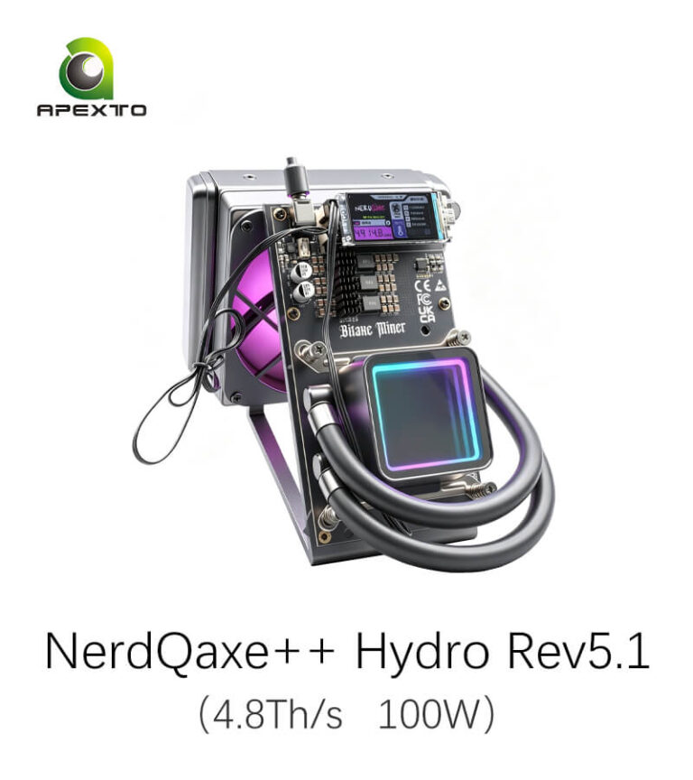 Bitaxe Miner NerdQaxe++ Hydro 5.1 比特幣礦機 Solo Miner