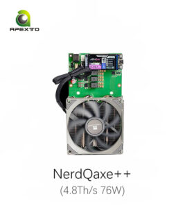 NerdMiner NerdQaxe++ 4.8Th/s 76W Miner per Bitcoin Miner singolo