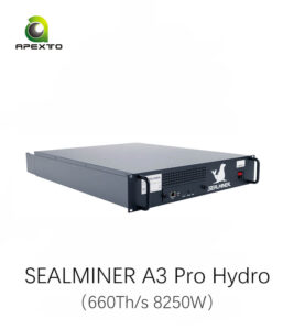 SEALMINER A3 Pro Hydro - Apexto Mining SEALMINER A3 Pro Hyd BTC Hydro Miner