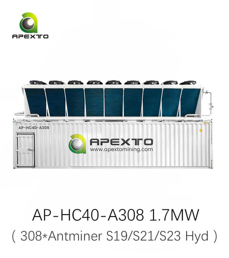 Hydro Cooling Container for Bitcoin Mining