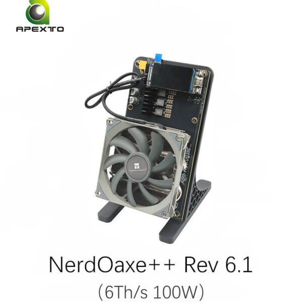 تعدين بيتكوين منفردًا في NerdOaxe++ Rev 6.1