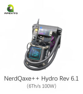 NerdQaxe++ Hydro Rev 6.1 6Th/s 100W Bitcoin Solo Miner