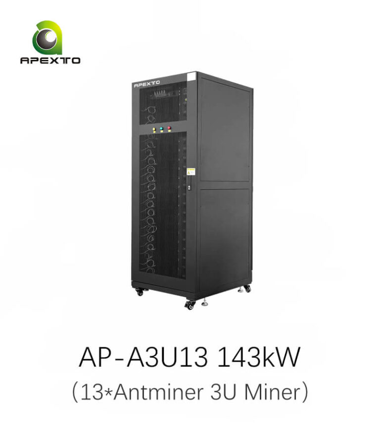 Antminer-Hydro-Kühlrack mit 13 Steckplätzen, 3 HE