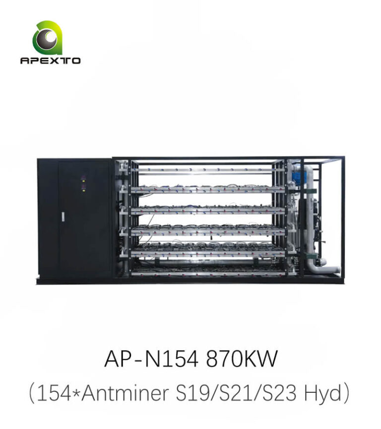Antminer Hydro Miner Rack 154 Units - Apexto Mining
