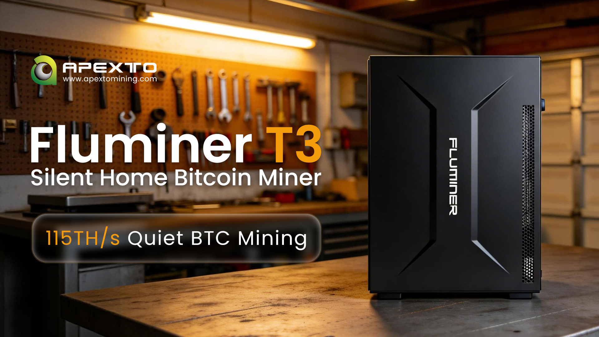 Бесшумный домашний майнер биткоинов Fluminer T3