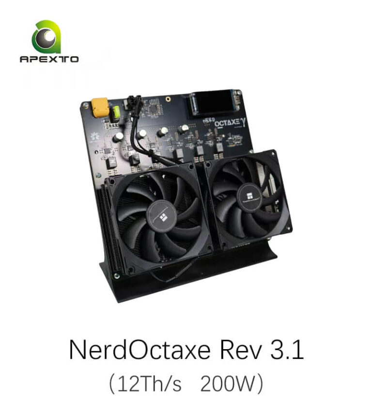 برنامج NerdOctaxe Rev 3.1 لتعدين البيتكوين الفردي