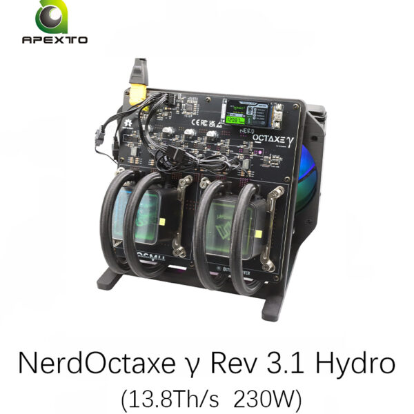 جهاز تعدين بيتكوين فردي NerdOctaxe γ Rev 3.1 Hydro
