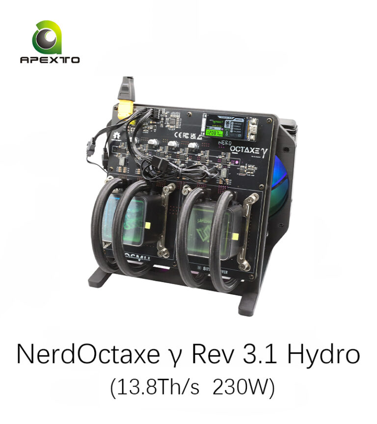 Mineur solo de Bitcoin Hydro NerdOctaxe γ Rev 3.1