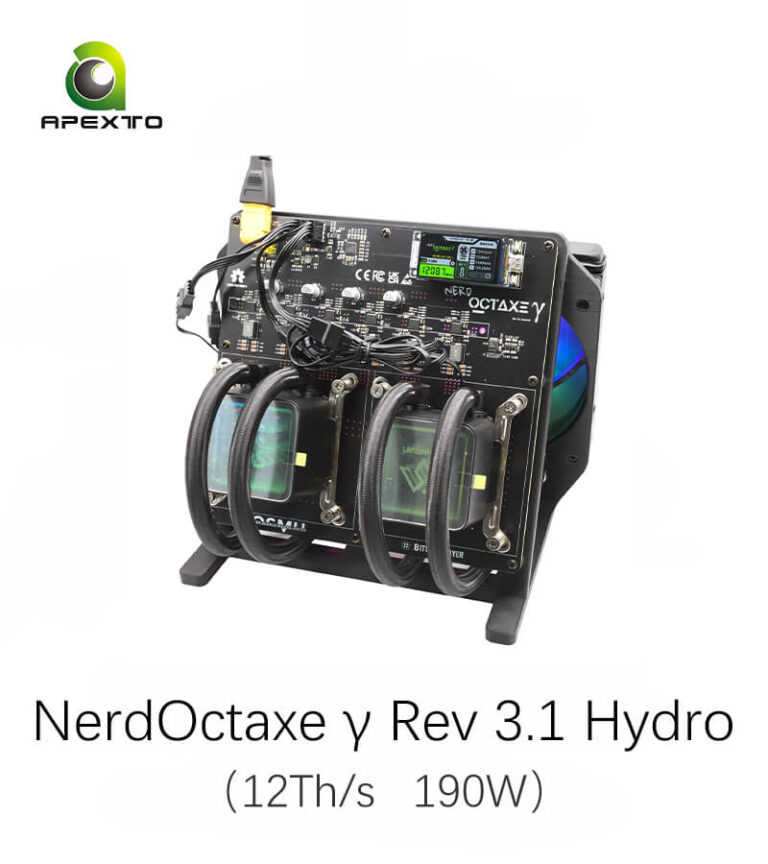NerdOctaxe γ Rev 3.1 Hydro Bitcoin Solo Miner
