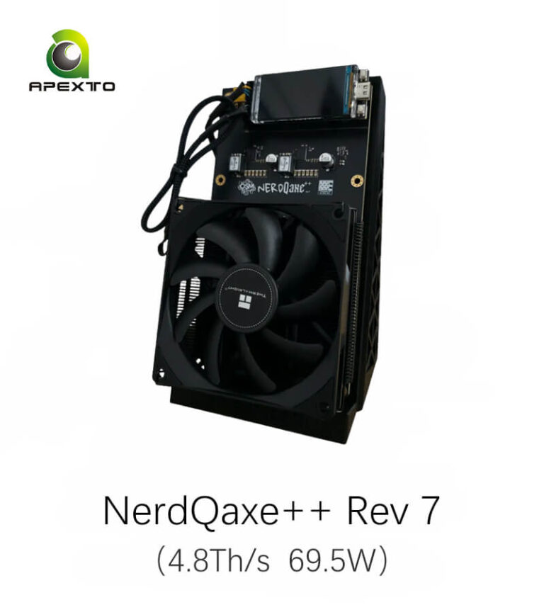 NerdQaxe++ Rev 7 Bitcoin Solo Miner