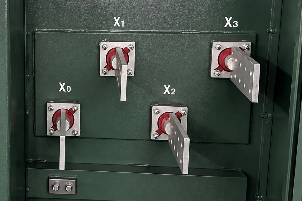 1500 kVA pad mounted transformer HV and LV compartments