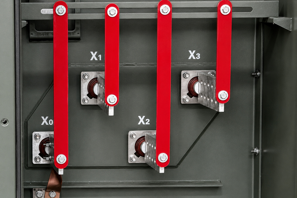 2000 kVA 3-Phase Padmount Transformer Low-Voltage Bushing Connections