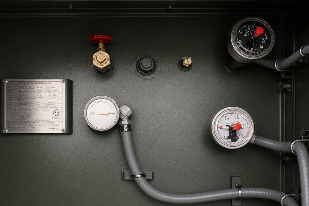 3000 kVA 3-Phase Padmount Transformer Oil Monitoring Panel