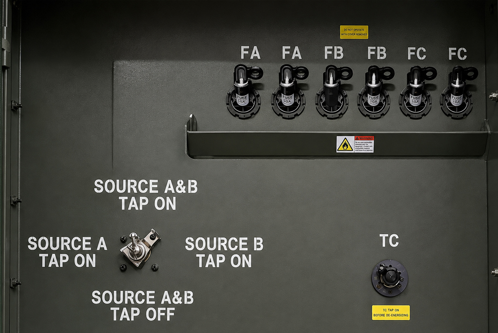 3750 kVA Padmount Transformer Dual-Source Protection Panel