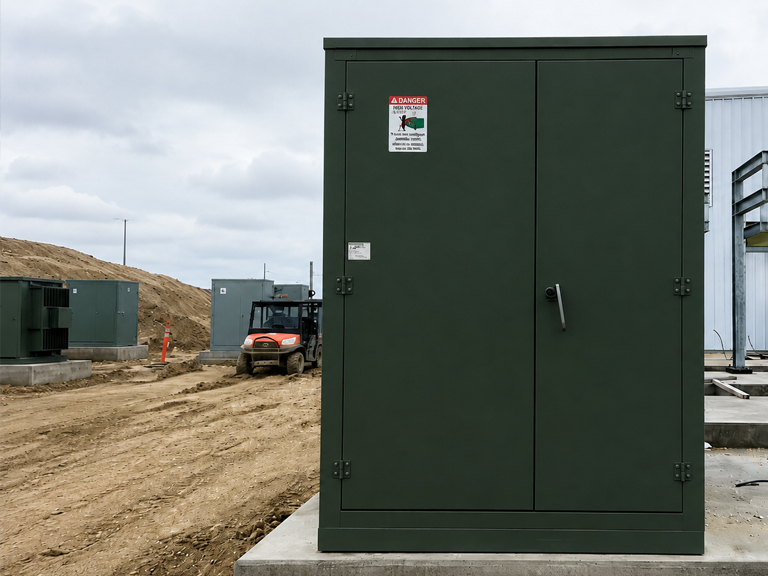 750 kVA 3-Phase Padmount Transformer Crypto Mining Site Layout.